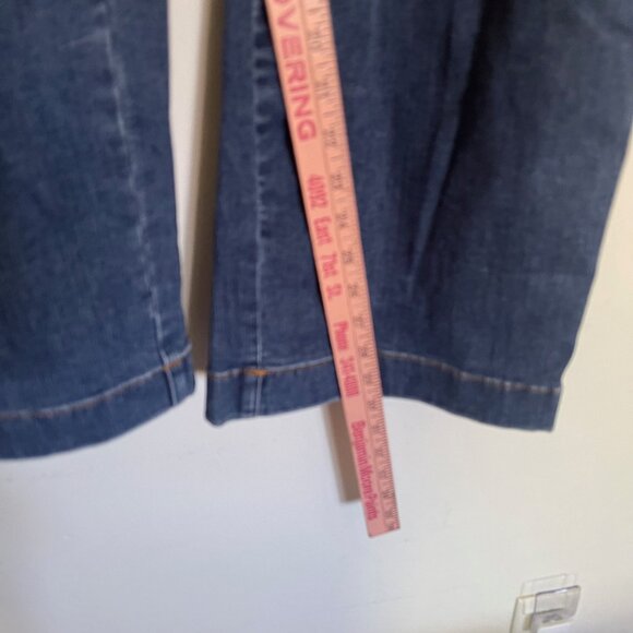 Talbots Women's Plus 18W Sailor Wide Leg Jeans Trousers Button Detail T6 - Picture 6 of 11